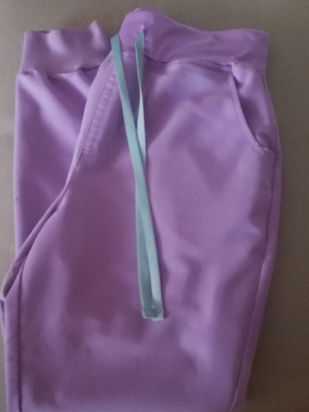 Figs Zamora High Rise Yoga waistband in rare color, lilac dawn medium
